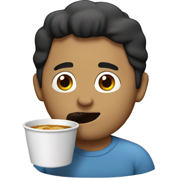 John eating cup emoji