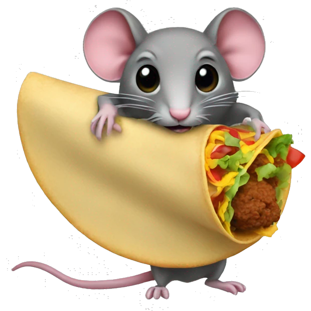 A rat as a taco emoji