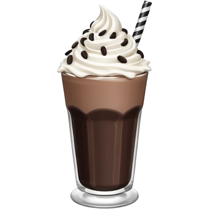 oreo milkshake in a glass emoji