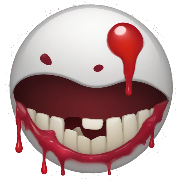 Bleeding smile emoji