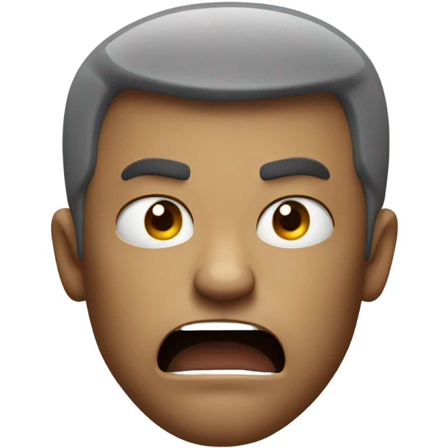 Angry man yelling emoji