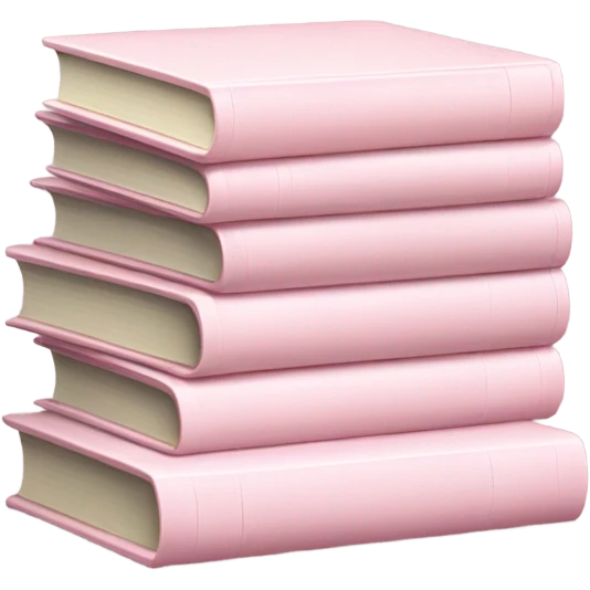Stack of pale pink books emoji