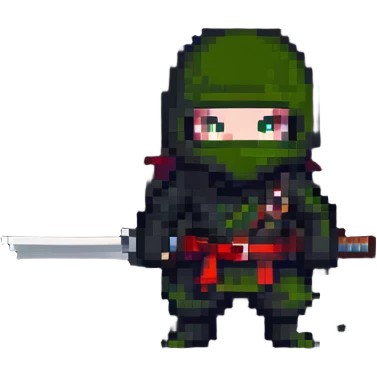 a pixel art ninja character emoji