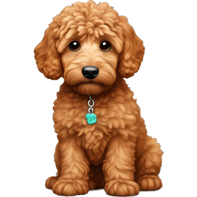 Mini red goldendoodle  emoji