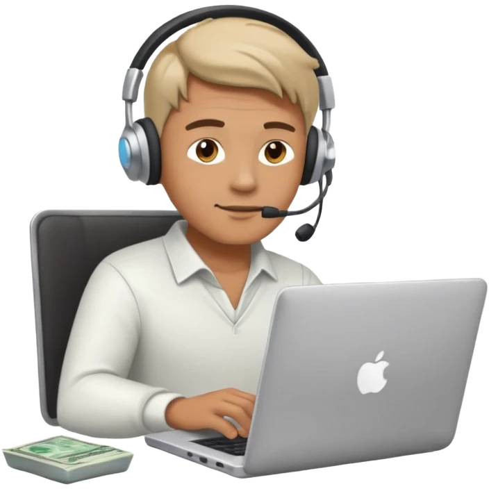 a guy making money online emoji