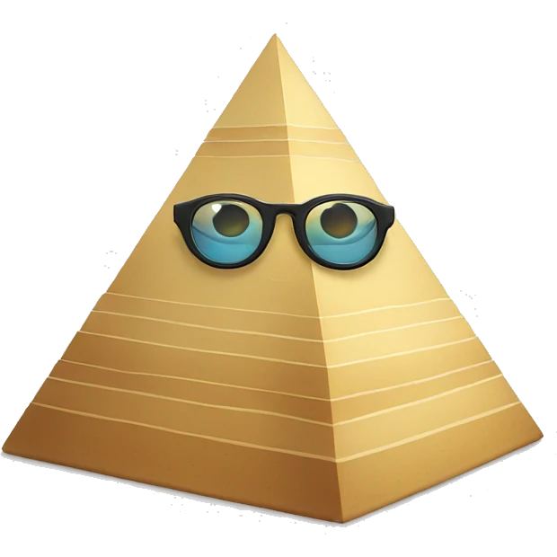 pyramid with glassses emoji