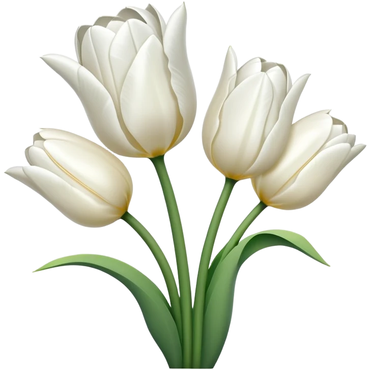 White tulips emoji
