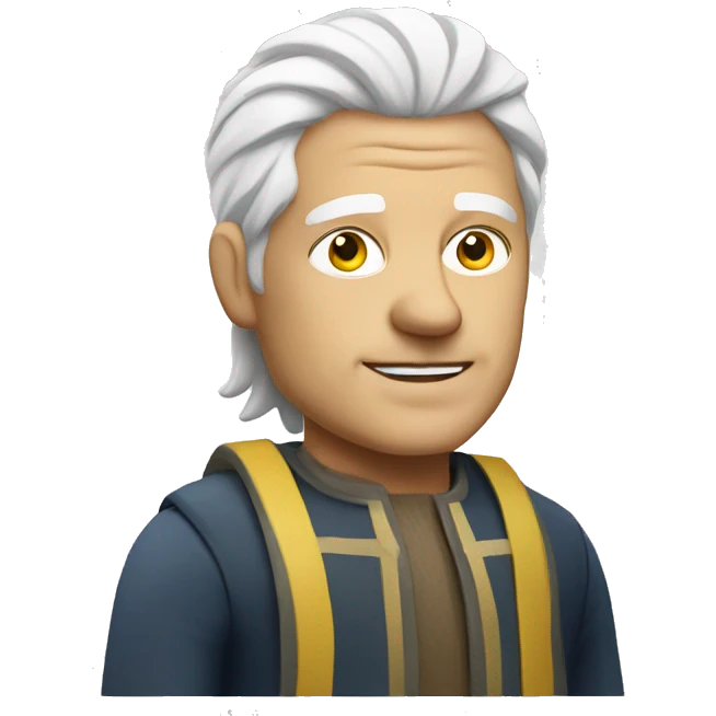 middle aged swedish man with  white and yellow hair emoji
