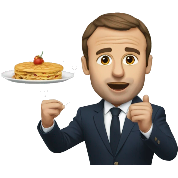 Macron qui mange emoji