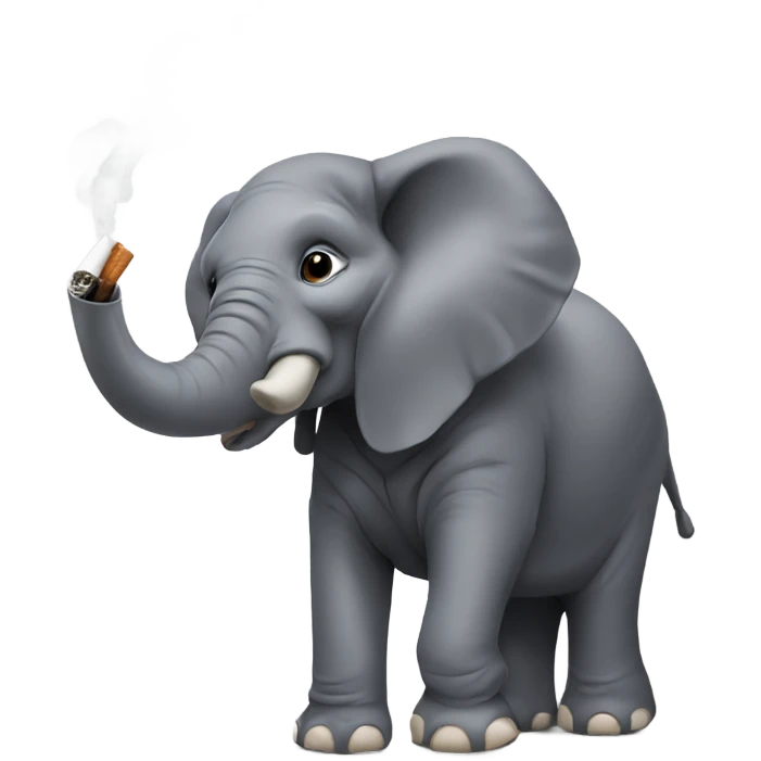 Elephant smoking emoji