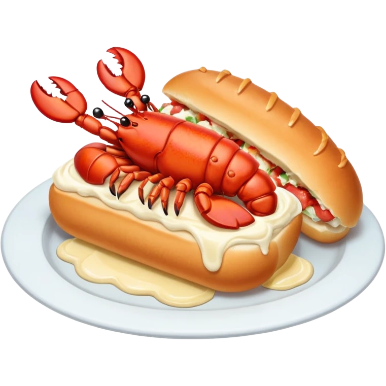 Lobster roll and ice cream emoji