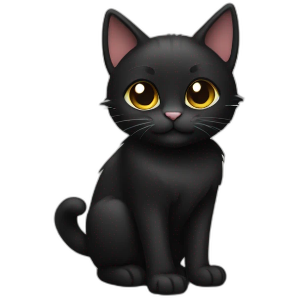 black cat with with paws emoji