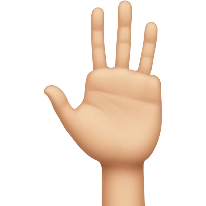 Hand holding up 3 fingers  emoji