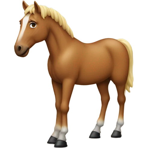 Pferd mit Zigarette  emoji