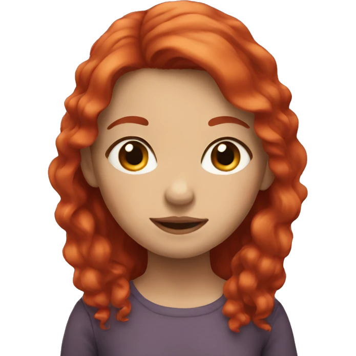 Girl with red hair emoji
