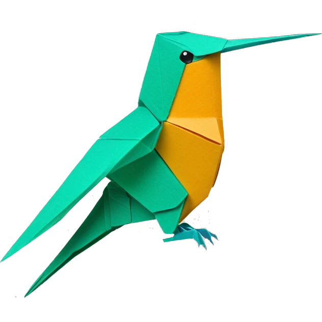 origami colibri oiseau emoji