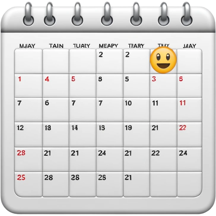calendar NO days emoji