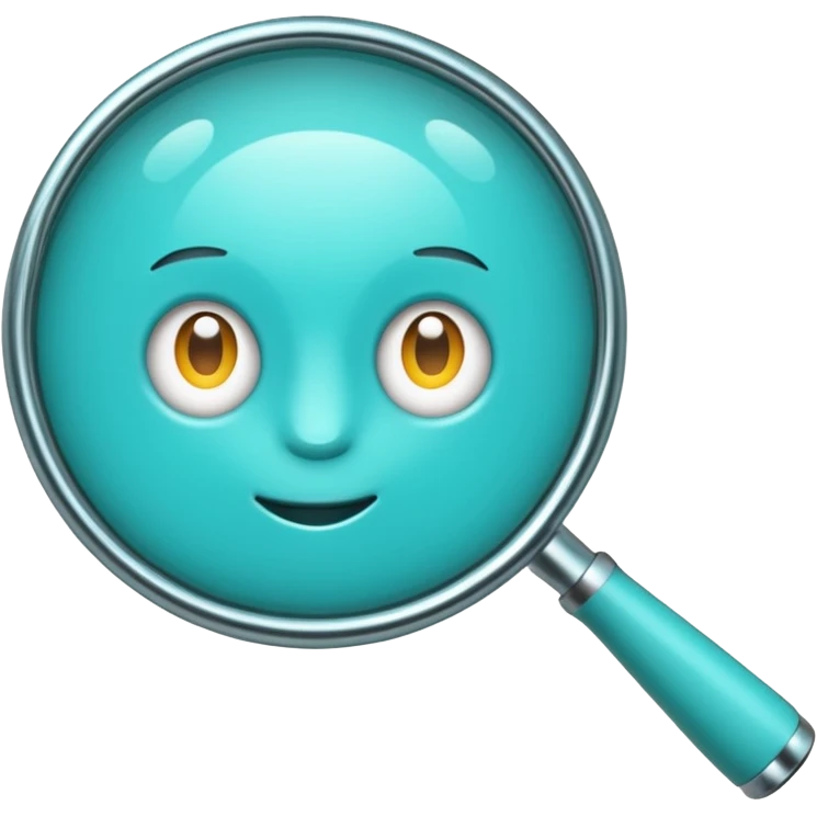 une loupe turquoise stp emoji