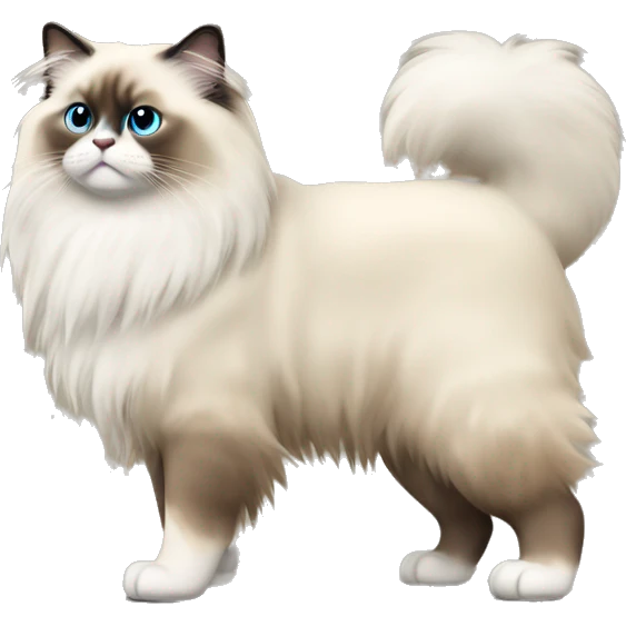 Ragdoll himalayan full body long fur emoji