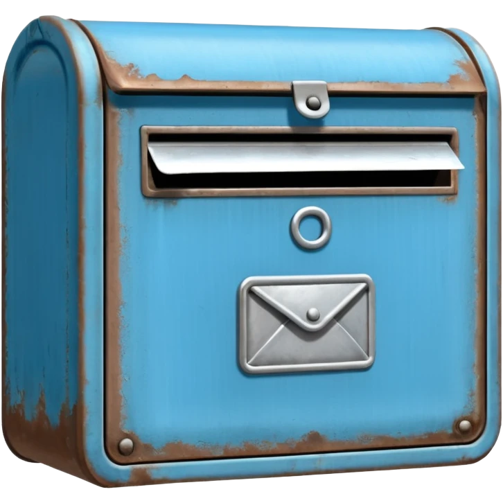 sky blue letter box emoji