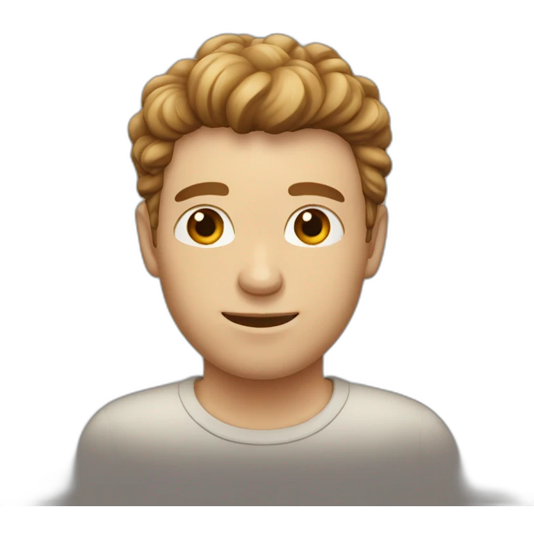 caucasian male, brown scraggy hair emoji