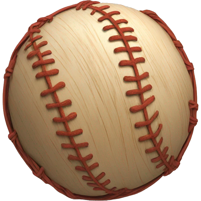 Wooden baseball wrapped with wire emoji