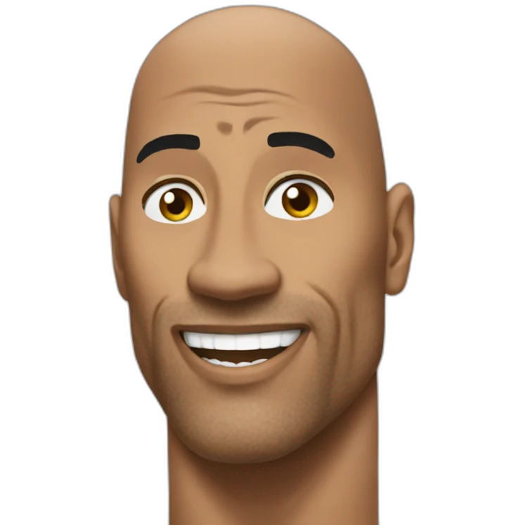 the rock throwing a rock emoji