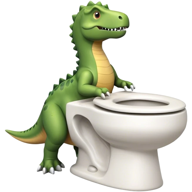 Dinosaur toilet emoji