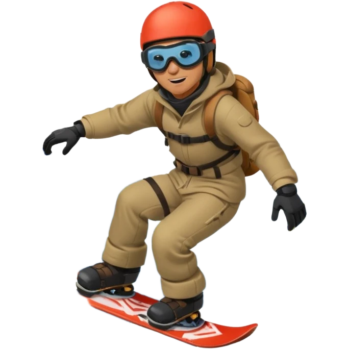 man snowboarding in mountains emoji