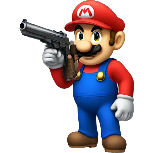 Mario With A Gun emoji