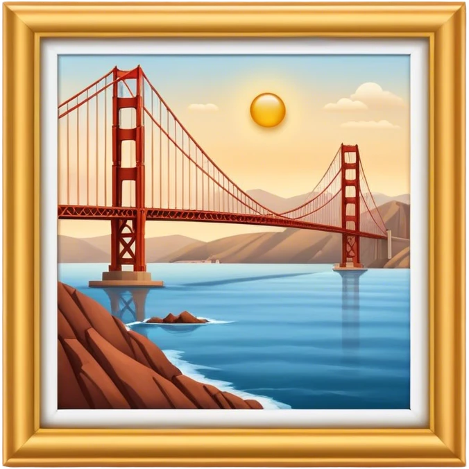 Cinematic Realistic Golden Gate Bridge Emoji emoji