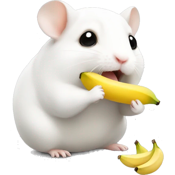 Hamster eat banana emoji
