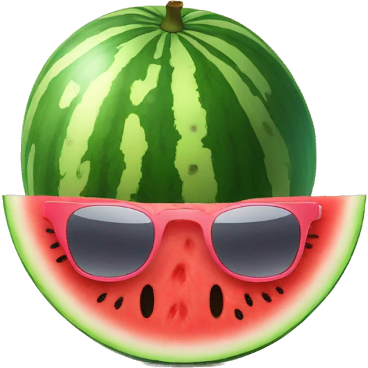 Water melon wear sun glasses with coffee emoji