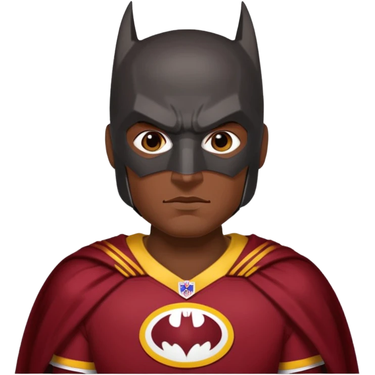 Batman with the Washington redskins uniform emoji