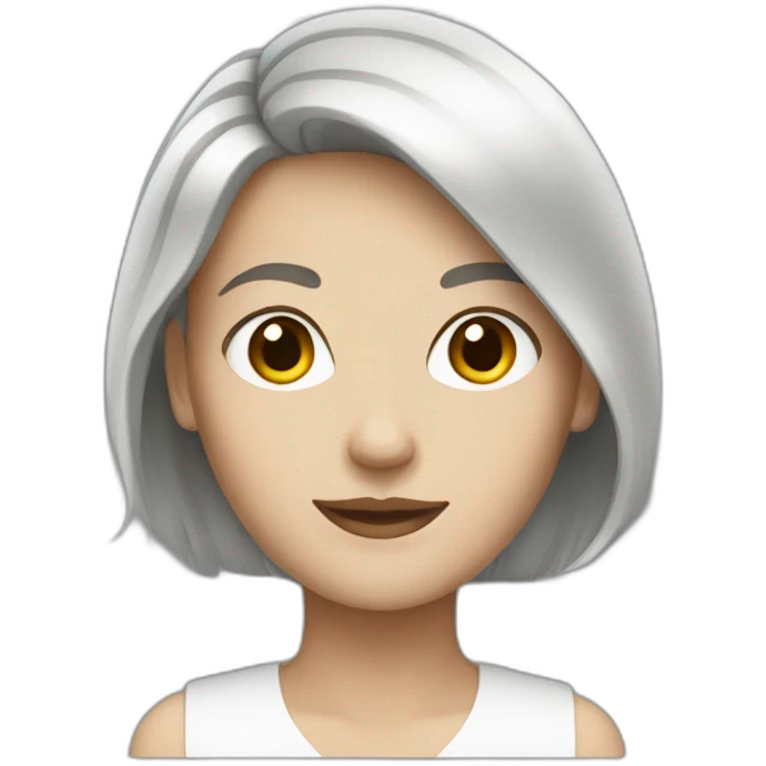white woman dark brown hair emoji