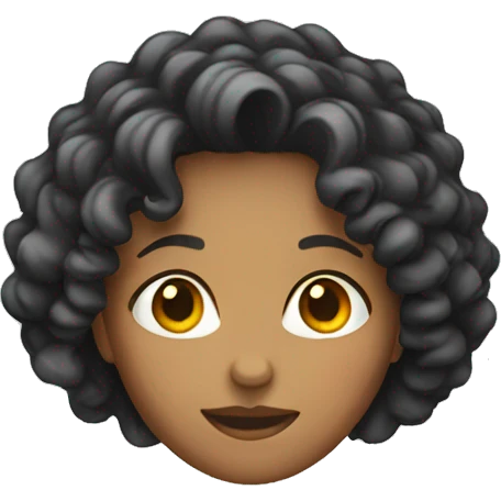 A female emoji with short curly hair  emoji