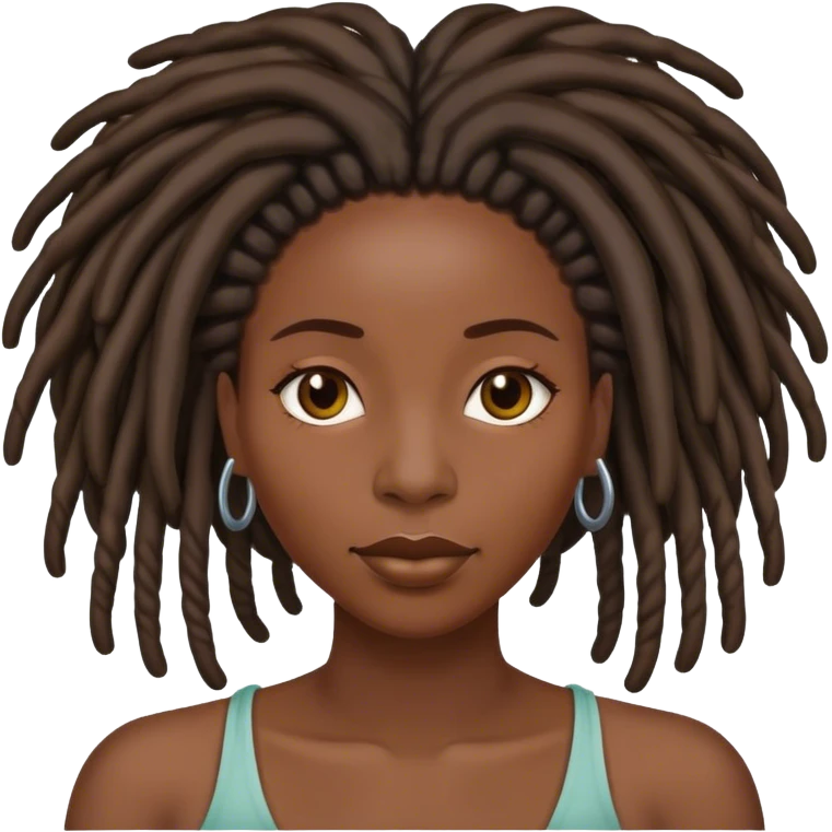 Black woman with locs thank you emoji