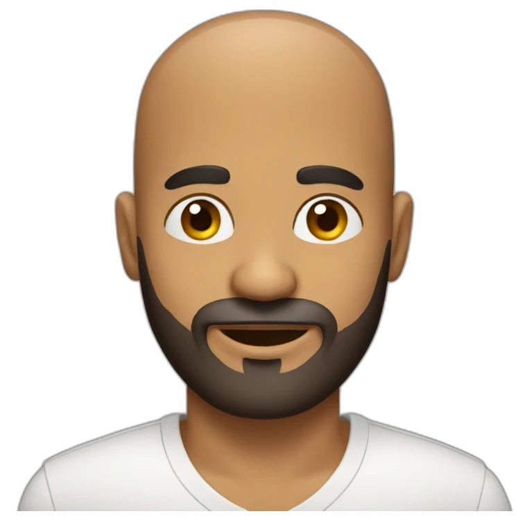 cuba guy bald with beard emoji