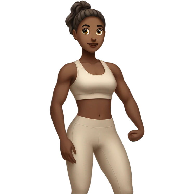 Gym beige life girl  emoji