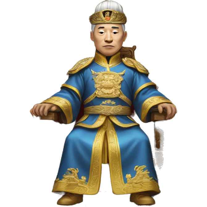 Chinese emperor on a throne  emoji