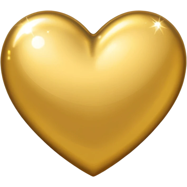 Sparkling gold heart emoji
