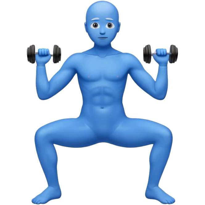 Blue workout emoji emoji