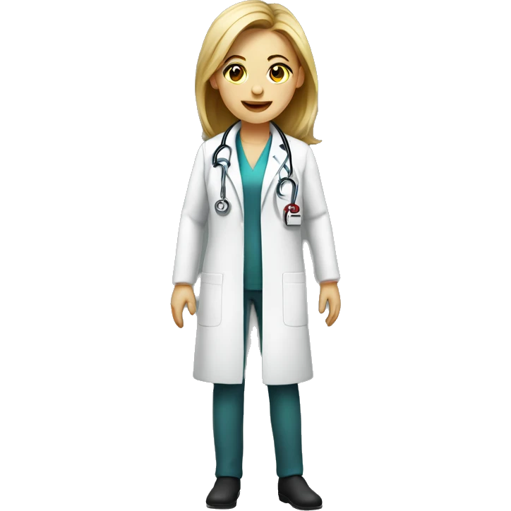 Female doctor full body caucasian emoji