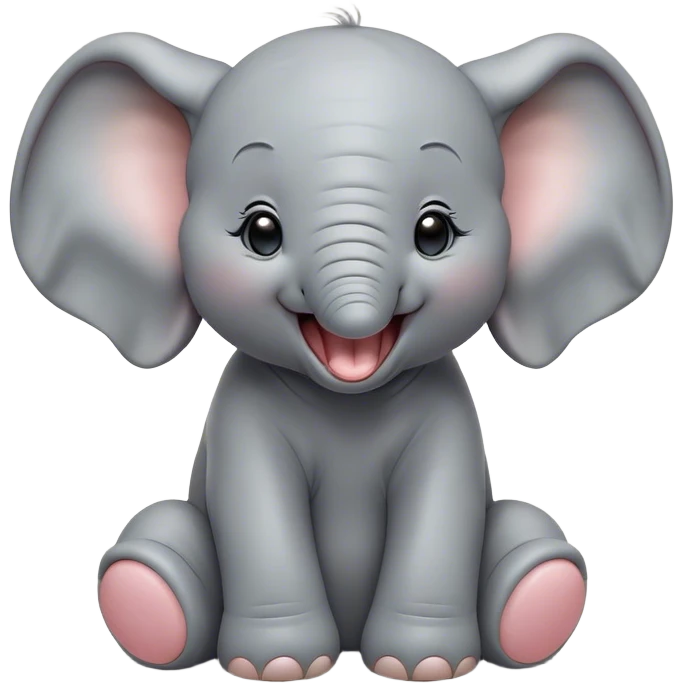 Cinematic Cute Yawning Baby Elephant Portrait Emoji, Head tilted slightly with a dramatic, wide-open yawn, showcasing a soft, downy gray hide with oversized drooping ears, round eyes barely open in drowsy contentment, Simplified yet irresistibly adorable features, highly detailed, glowing with a soft, cozy glow, high shine, relaxed yet expressive, stylized with a touch of gentle whimsy, bright and endearing, soft glowing outline, capturing the essence of a sleepy yet affectionate baby elephant, so drowsy it feels like it could stretch out of the screen and curl up for a nap! emoji