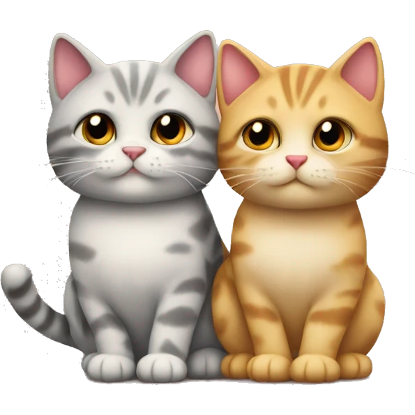 Tow cats in love  emoji