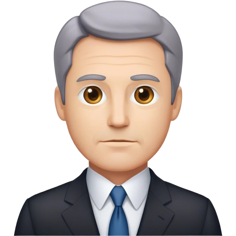 photorealistic  middle age business man in suit emoji