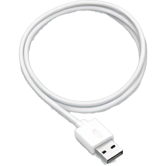 White usb cable emoji