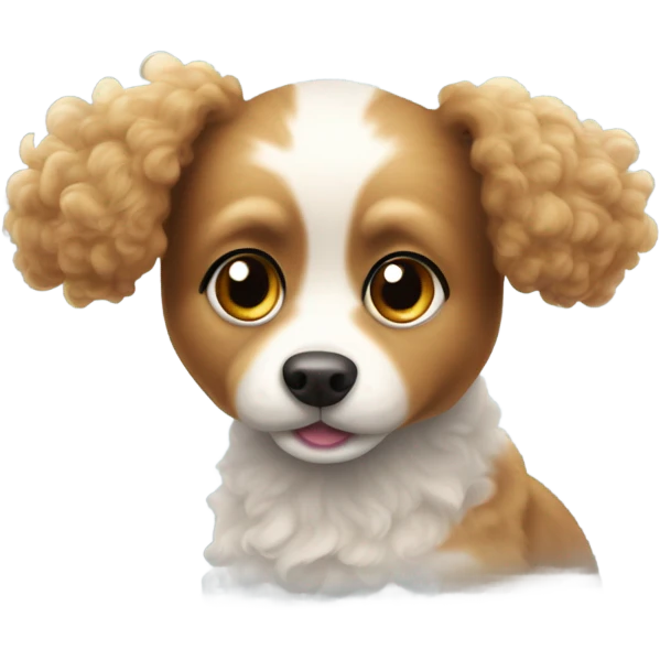 Chihuahua mix with a poodle￼ emoji