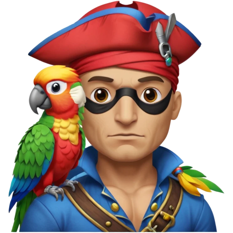 pirate and parrot emoji
