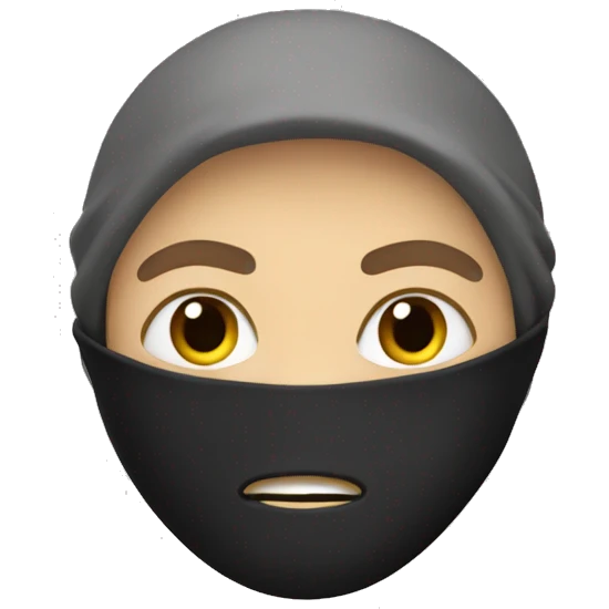 ninja with its face covered with both hands emoji